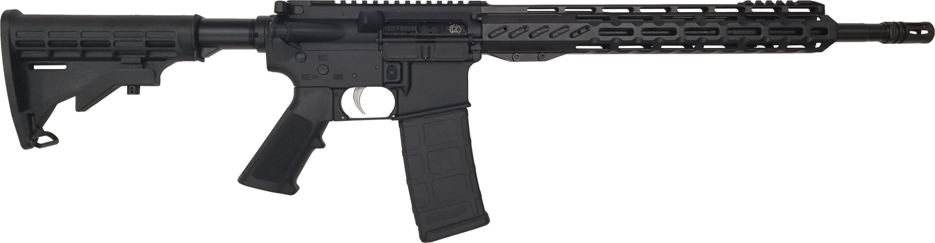 Big Ordnance Firearm BOF-15 Forged AR-15 Rifle - Black | 5.56 NATO | 16" Barrel | 13” Fostech Mach 2 Handguard | A2 Flash Hider | Mil Spec Collapsible stock