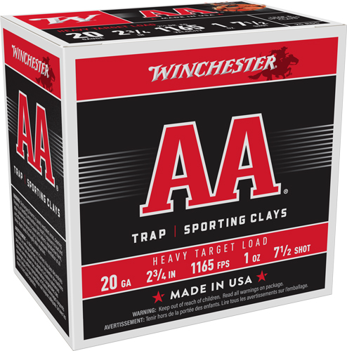 Winchester AA 20 Gauge Lead Shot 1 Ounce 25 Rounds