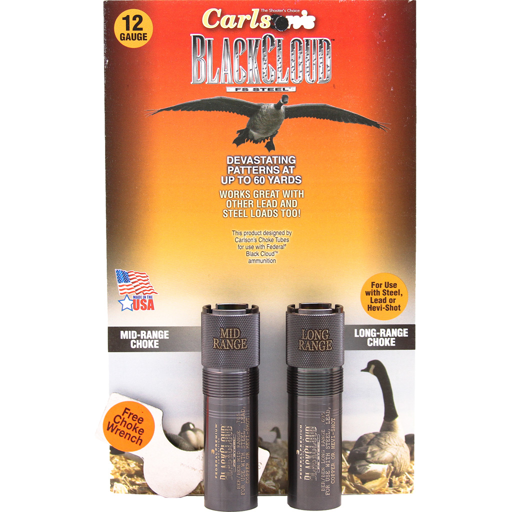 Carlson Grey Steel Choke Tubes MR LR 12 Gauge Beretta Benelli Mobil 2 Pack
