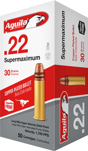 Aguila Super Max 22 Long Rifle Lead Solid 30 Grain 50 Rounds