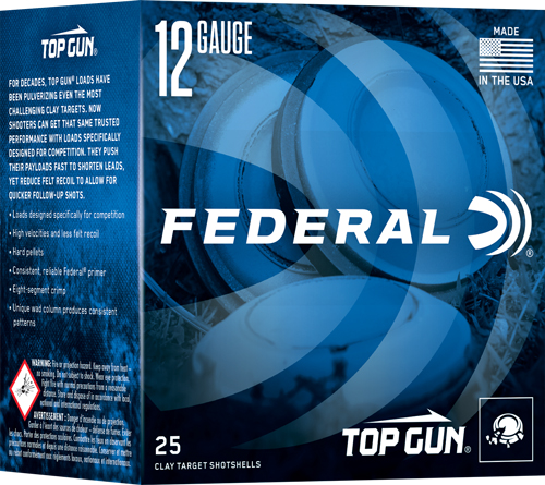 Federal Top Gun 12 Gauge Lead Shot #8 1 Ounce 250 Rounds
