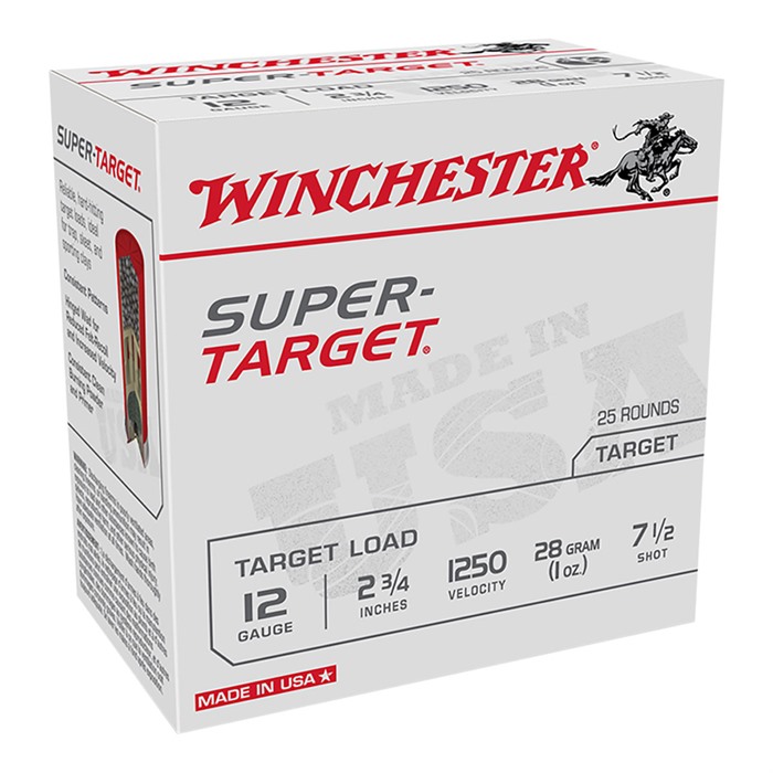 Winchester 12 Gauge Target Load 1 Ounce 1250 Feet Per Second #7.5 25 Rounds