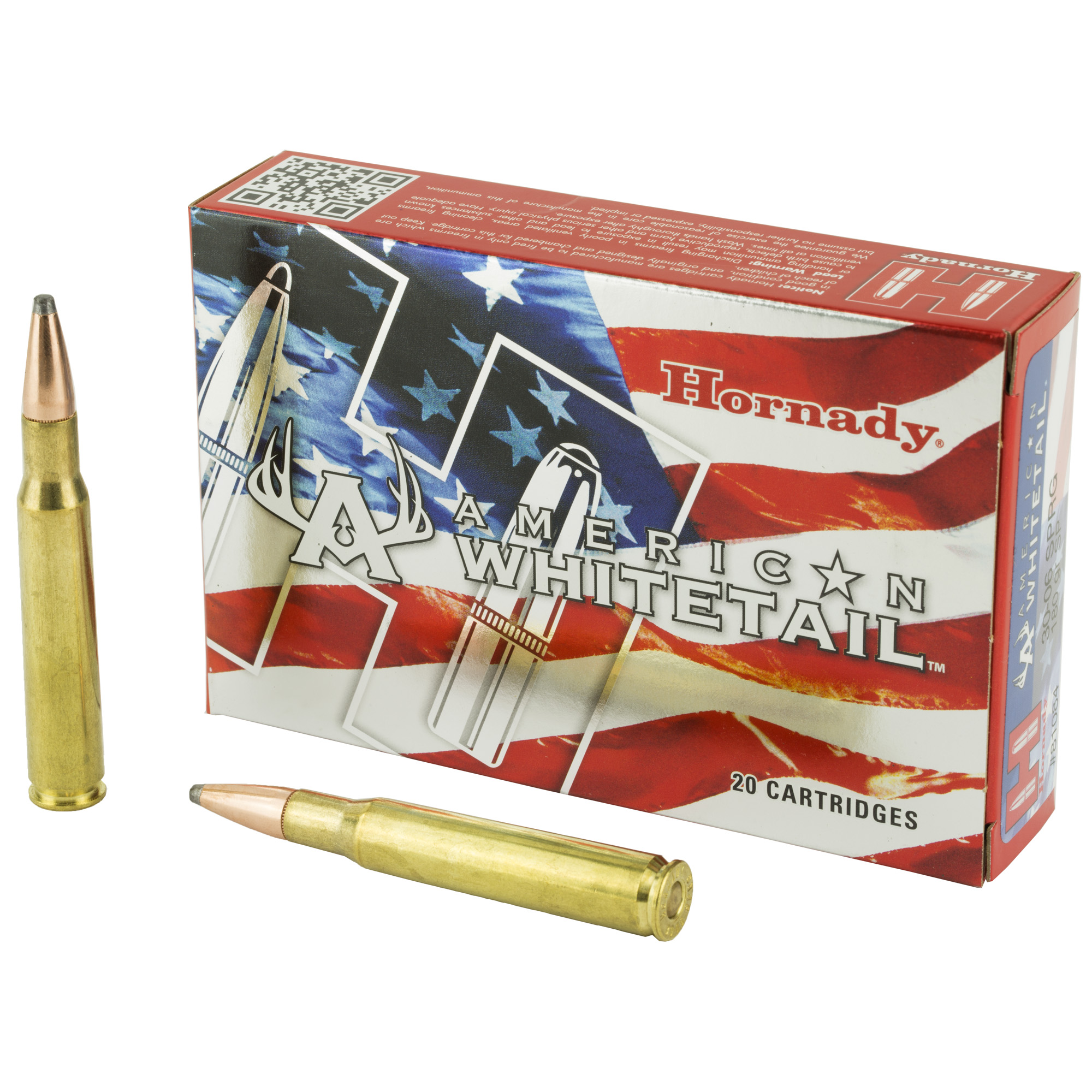 Hornady American Whitetail Rifle Ammo 30-06 Sprg. 180 gr. Interlock 20 rd.