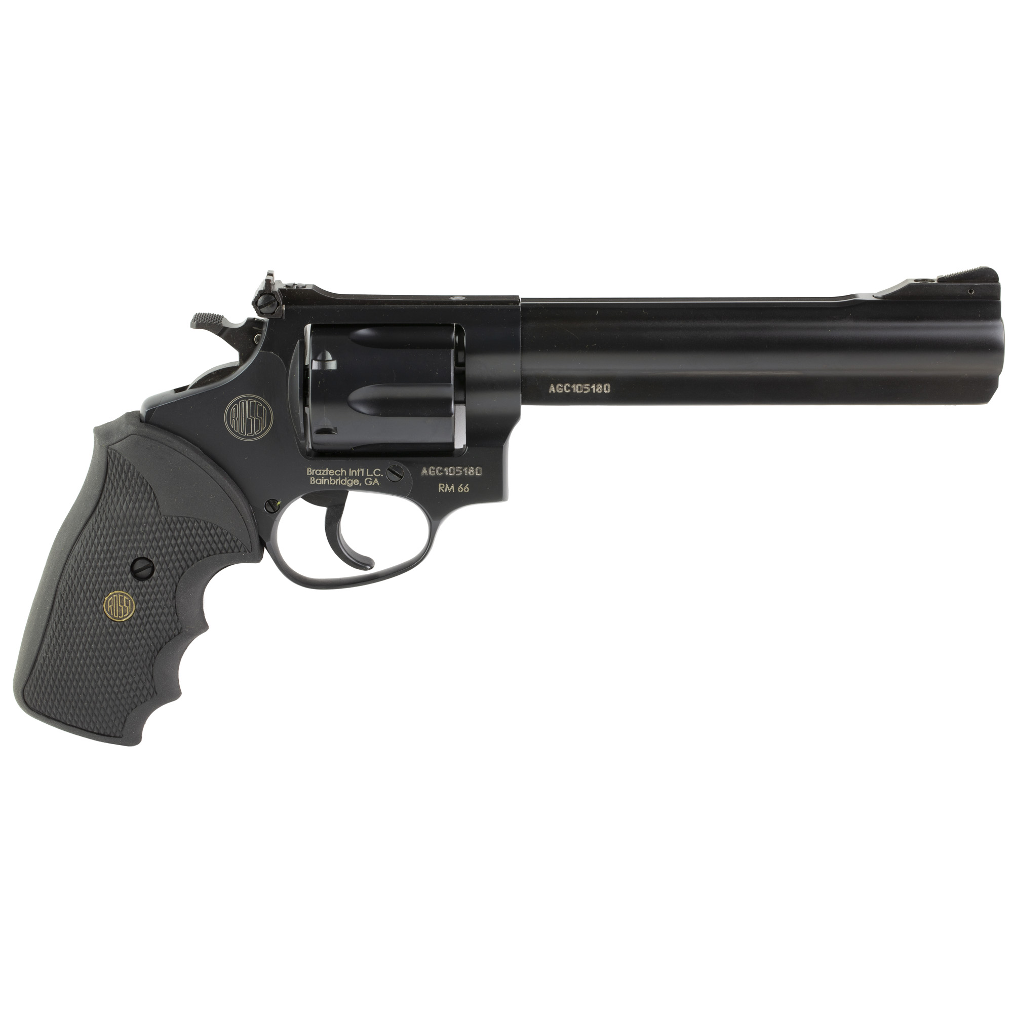 Rossi RM66 Revolver - Black | .357 Mag | 6" Barrel | 6rd | Rubber grip