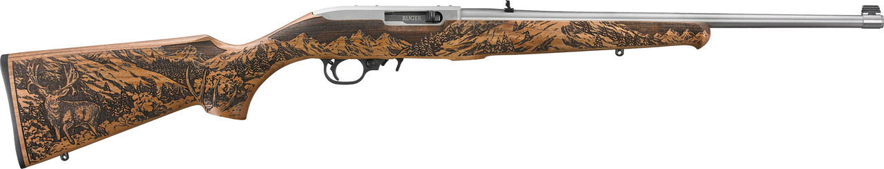 Ruger 10/22 Mule Deer 22 Long Rifle 18.5" 10 Rounds Stainless Walnut