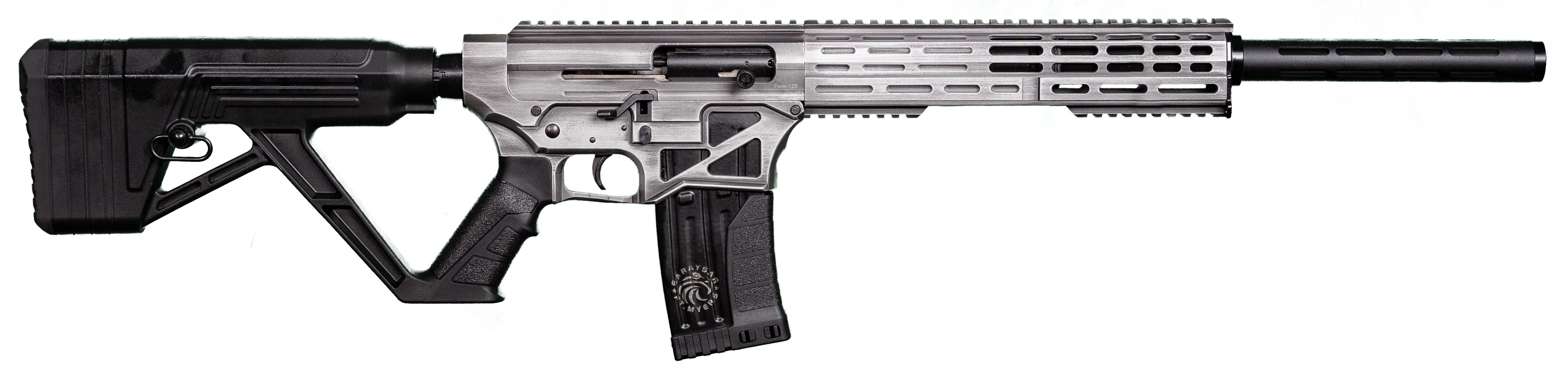 Garaysar Ft. Myers FEAR125GB FEAR-125  AR-Style 12 Gauge with 20" Barrel, 5+1 Capacity, Gray Battleworn Metal Finish, Black Synthetic Stock & Polymer Grip Includes 2 Magazines, Hard Case
