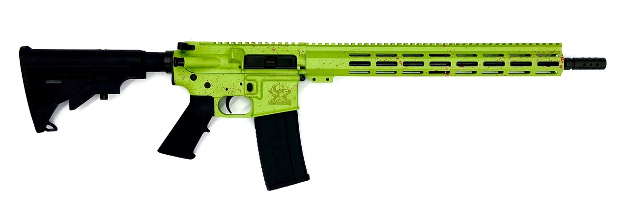 Great Lake Firearms GLFA AR15 Zombie Splatter .223 Wylde 16" 30 Rounds Multi-color