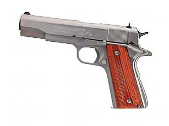 Colt 1911 Government 45 ACP 5 in 8 Rounds Brushed Stainless Rosewood Grips