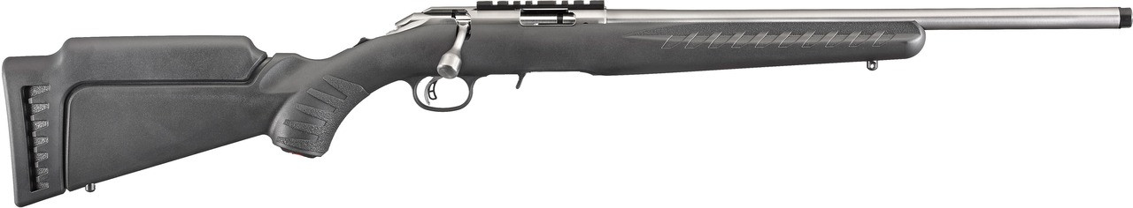 Ruger 8351 American Rimfire, 22 Lr, 18 in, 10+1, Satin Stainless Gray