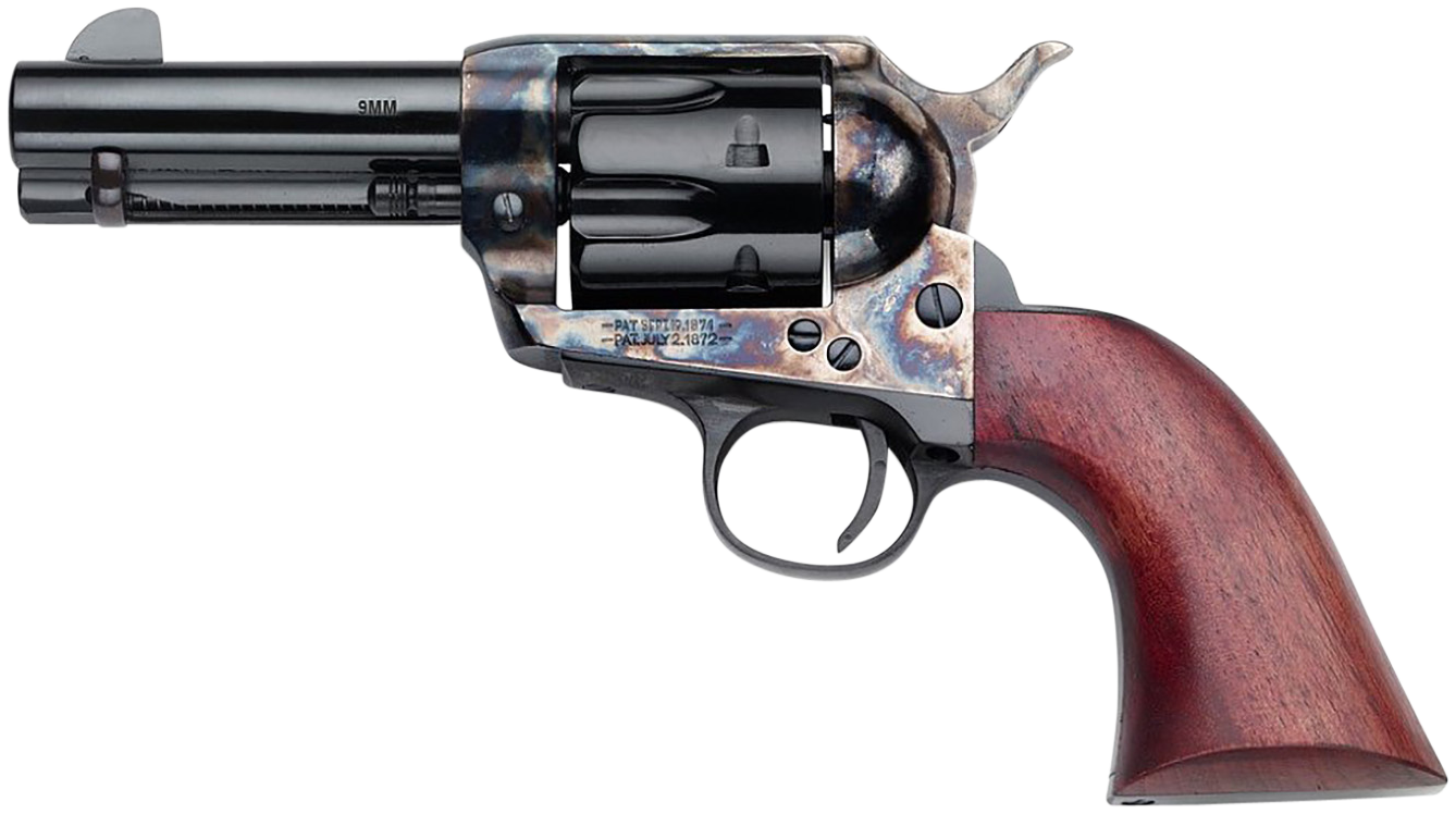 Pietta Posse Revolver 9mm 3.5 in. Casehardened Frame Walnut Grip 6 rd.