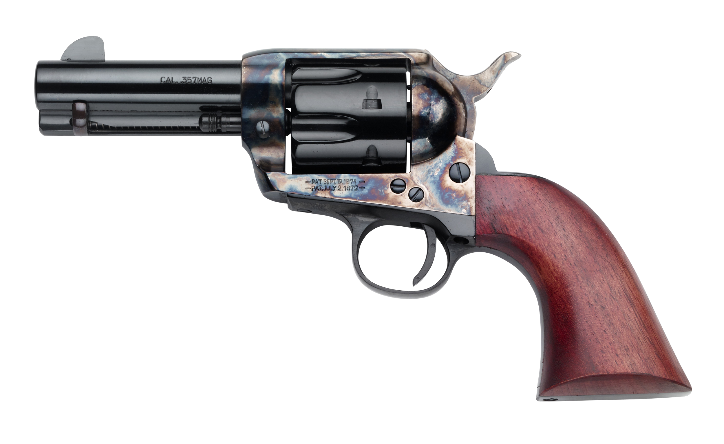 Pietta 1873 GWII Posse Revolver 357 Mag. 3.5 in. Case Hardened Blue Walnut Grip