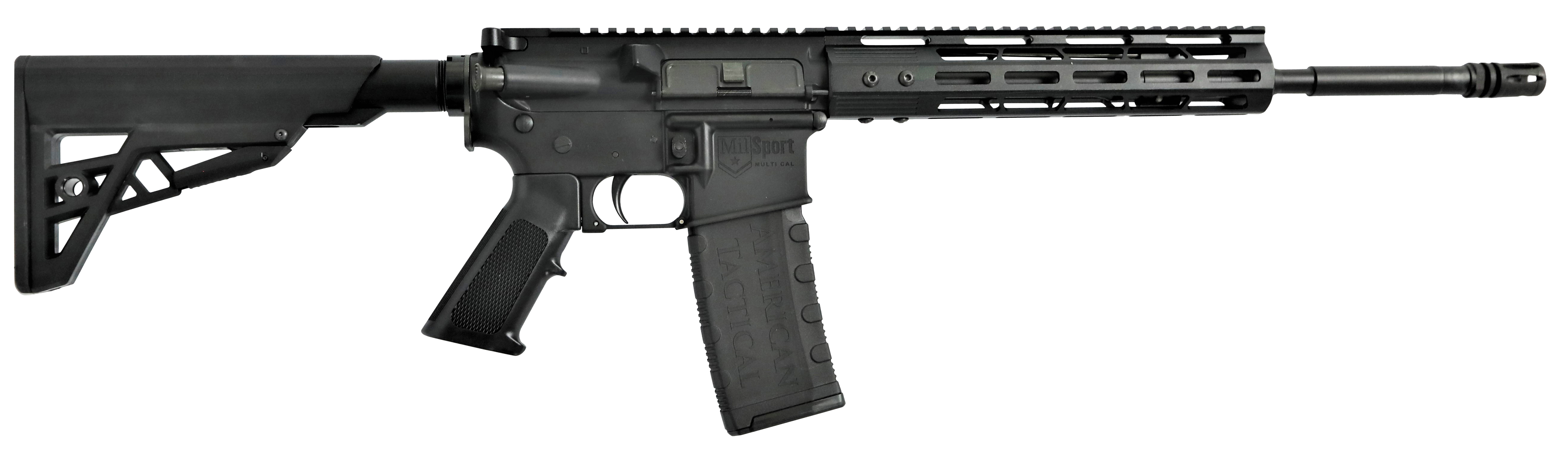 American Tactical Inc Milsport 5.56x45 NATO 16in 30rd 10in MLOK Handguard Heavy Barrel A2 Grip TF Alpha Stock