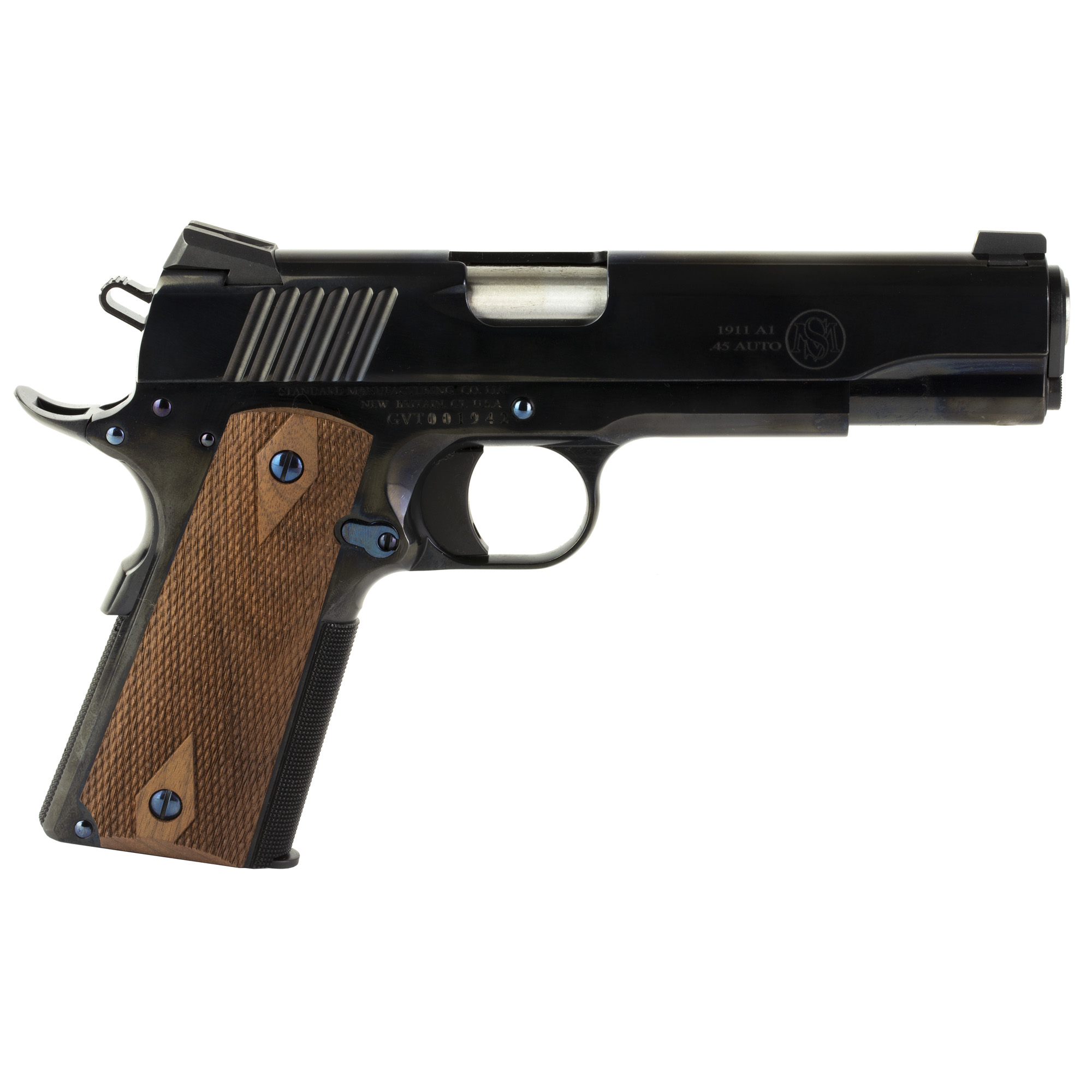 Standard Manufacturing 1911 Pistol - Royal Blue | .45ACP | 5" Barrel | 7rd | Rosewood Grips