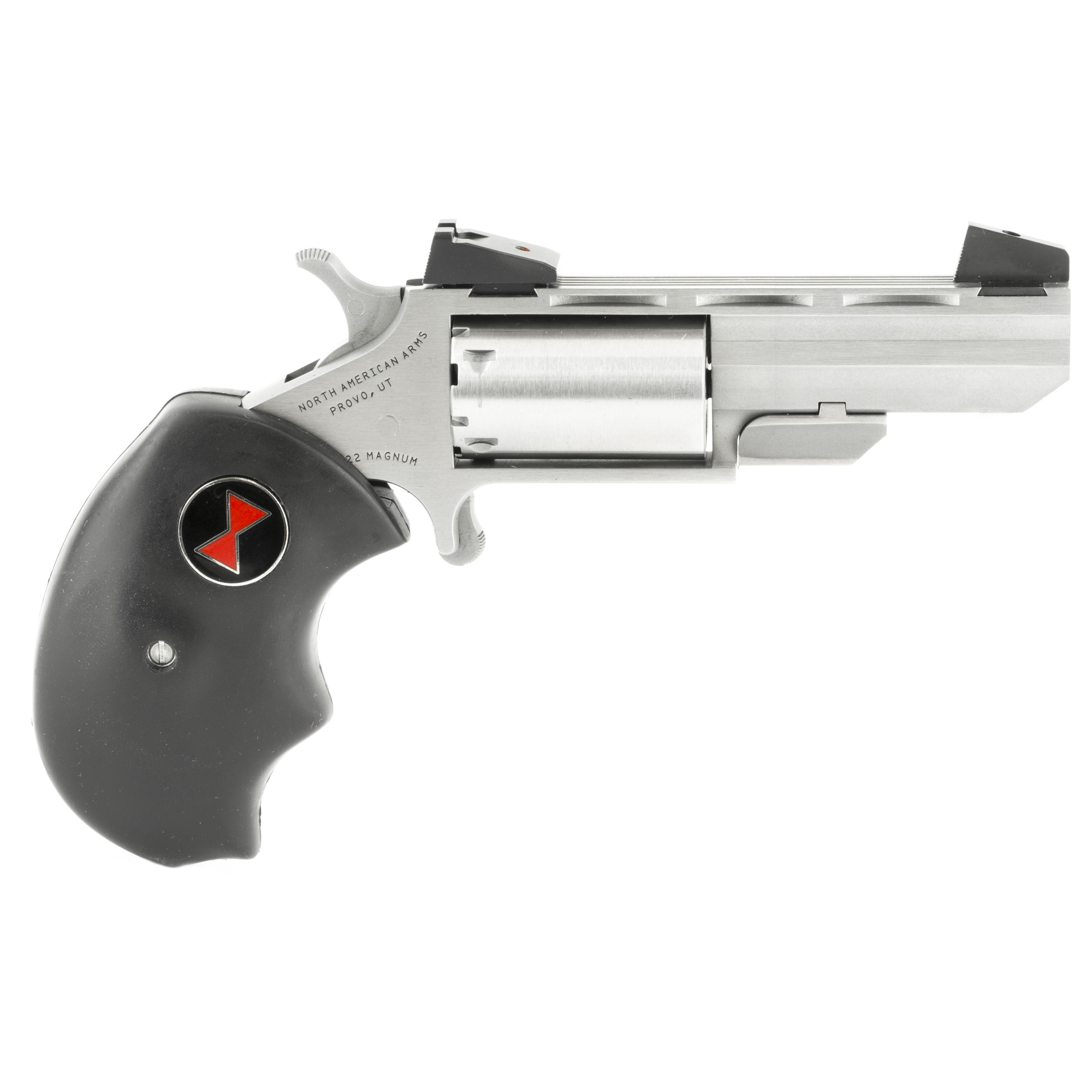 NAA Black Widow Revolver 22 WMR Stainless/Black 2 in. 5 rd. AS