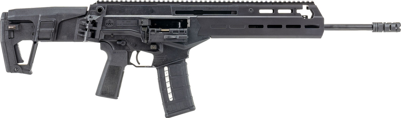 IWI CARMEL Tactical Rifle - Black | 5.56NATO | 30rd PMAG| 16" Chrome Lined Barrel | 3 Position Gas Block | Folding Polymer Stock