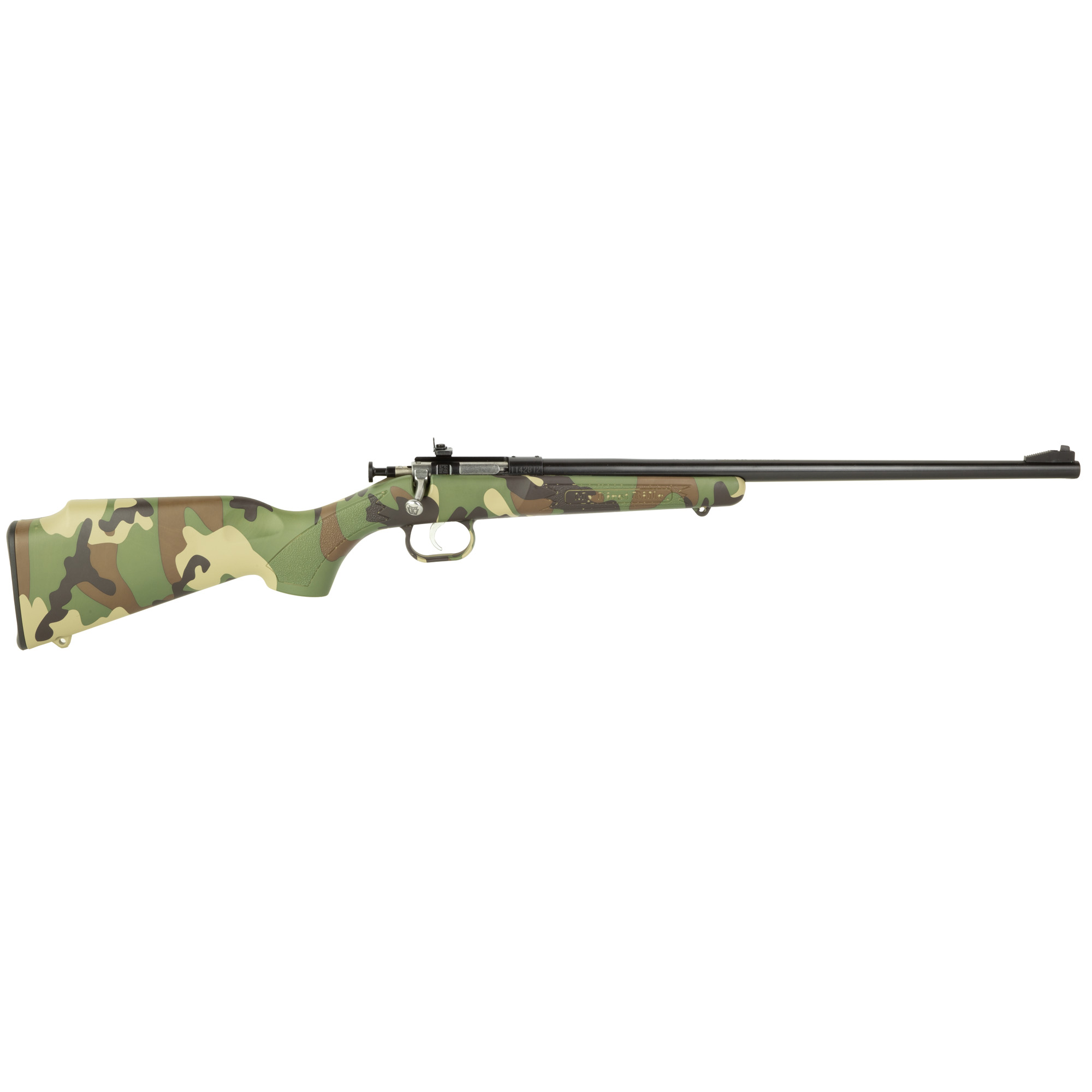 Crickett KSA2170 My First Rifle Gen2 22 S/L/LR Single Shot 16.10" Blued Barrel & Receiver, M81 Woodland Camo Synthetic Fixed Stock, EZ Loader