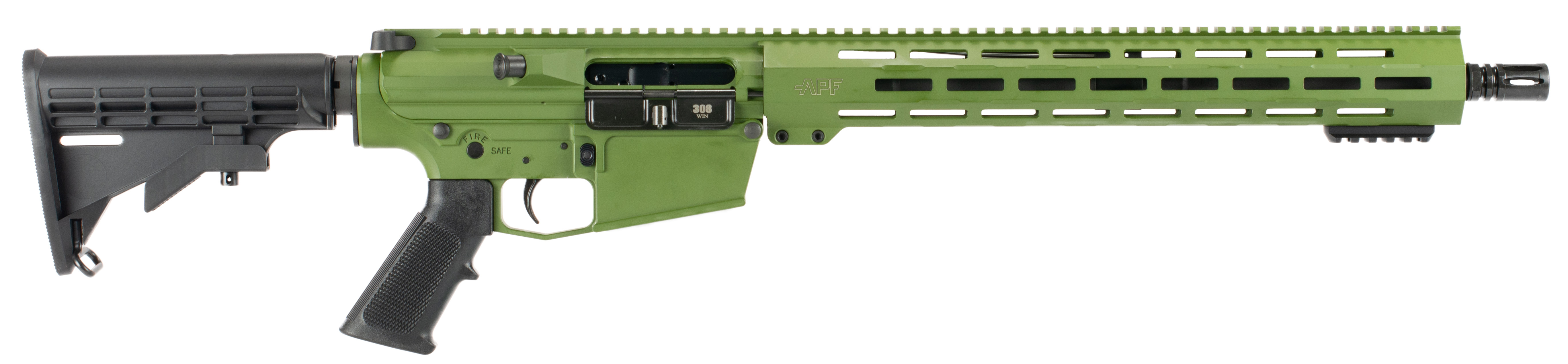 Alex Pro Firearms Guardian 308 Winchester 16in 20rd Green M4 Stock A2 Grip