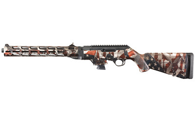 Ruger, 19127 Pc Carbine, 9mm Luger, 16.12 inch, 10+1, American Flag Camo