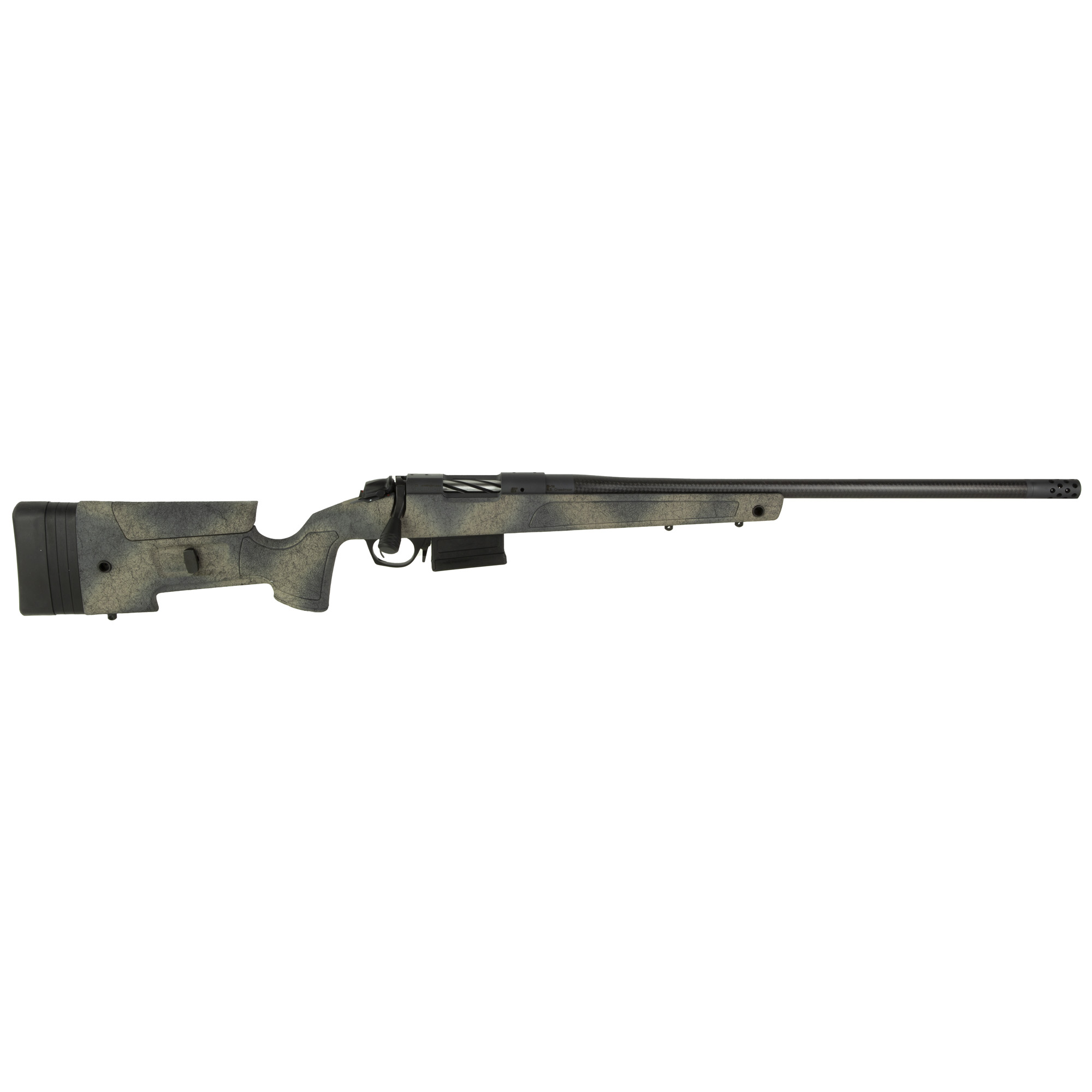 Bergara Rifles B14S382CF B-14 HMR Carbon Wilderness 6.5 Creedmoor 5+1 24" Carbon Fiber Wrapped Barrel, Woodland Camo Molded with Mini-Chassis Stock, Right Hand
