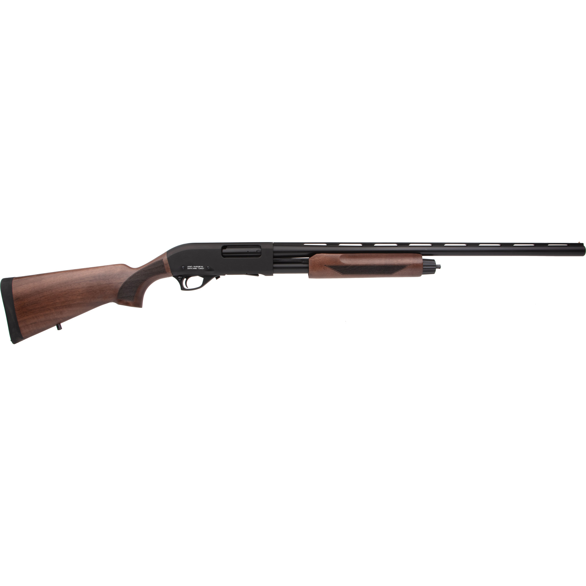 Rock Island PA12H26WD Pump Action Field 12 Gauge Pump 3" 5+1 26" Black Steel Barrel, Aluminum Receiver Fixed Walnut Wood Stock