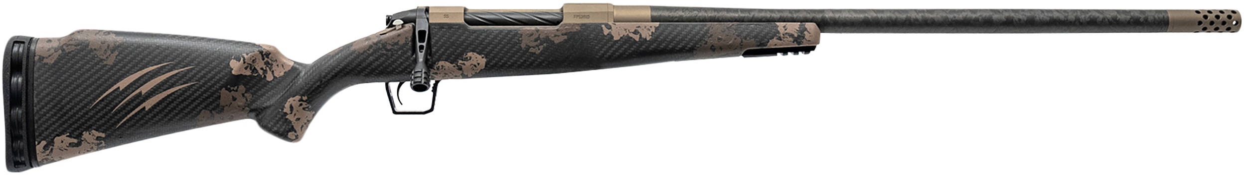 Fierce Firearms ROG7PRC20BRS Carbon Rogue  Full Size 7mm PRC 3+1 20" Hand Lapped/Match Grade Threaded Barrel, Smoked Bronze Cerakote Steel Receiver, Sonora Ambush Camo Fierce Rogue Carbon Fiber Stock