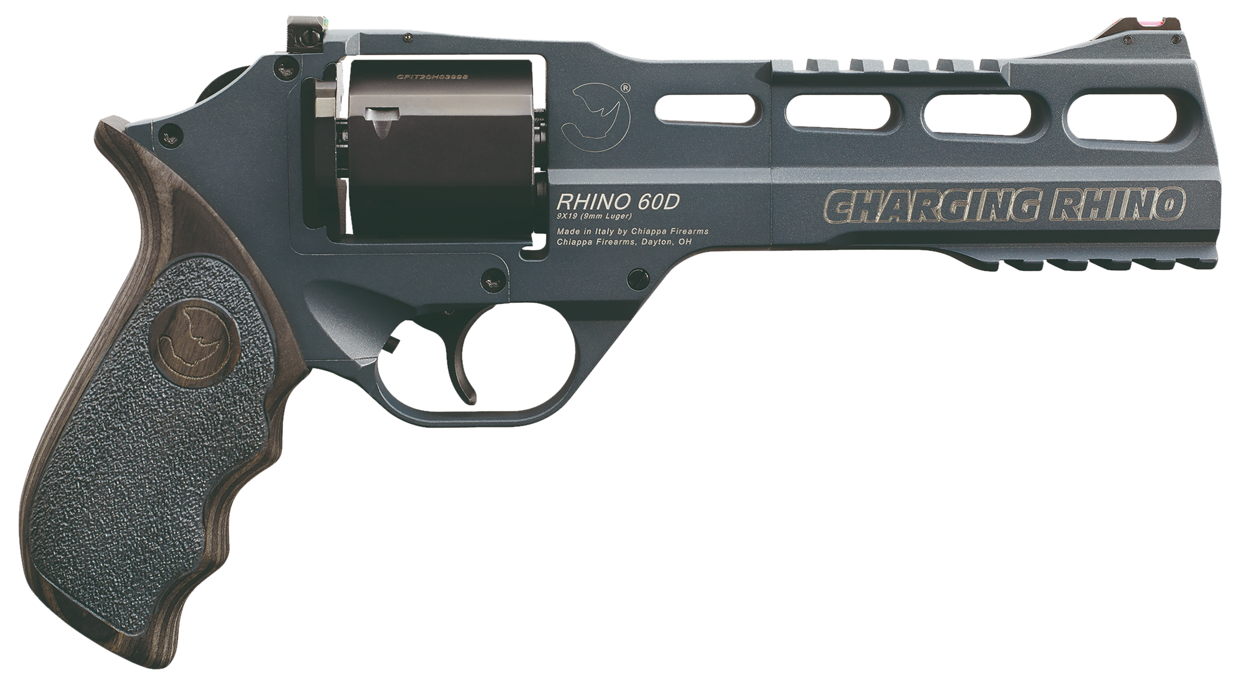 Chiappa Charging Rhino 9mm Luger, 6in. Barrel, 6rd - Gray (340314)