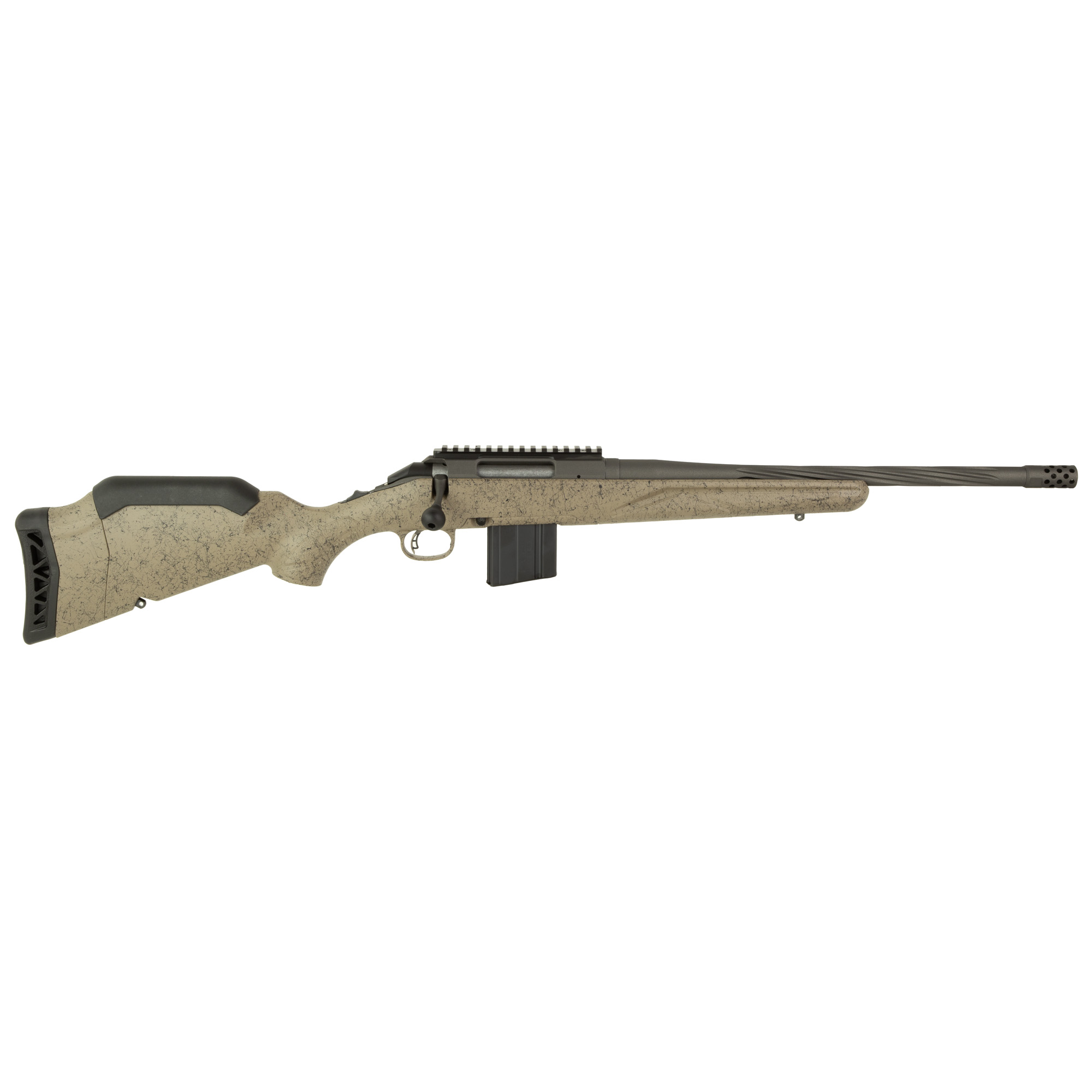 Ruger American Ranch Gen Ii Full Size 6mm Arc 16.1 inch 10+1 Flat Dark Earth Splatter Cobalt Cerakote