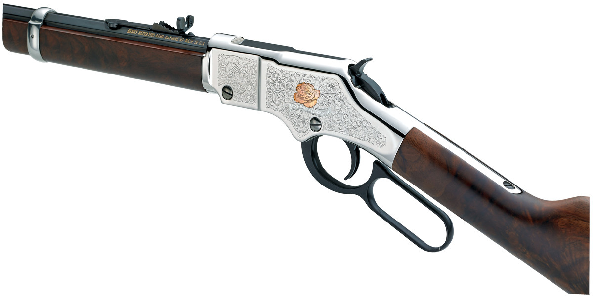 Henry H004AB Golden Boy American Beauty 22 Short, 22 Long or 22 LR Caliber with 16 LR/21 Short Capacity, 20" Blued Barrel, Nickel-Plated Metal Finish & American Walnut Stock Right Hand (Full Size)