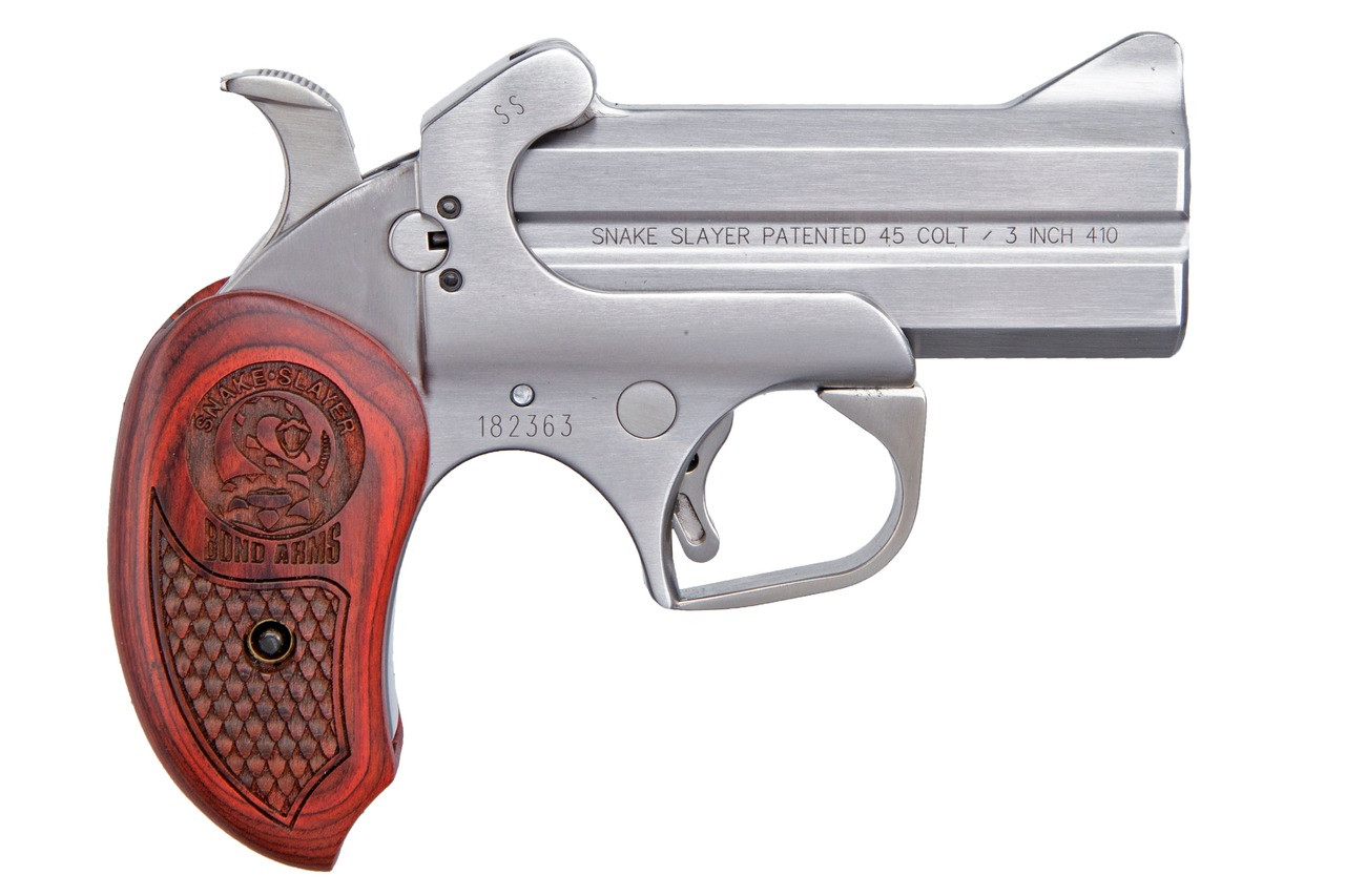 Bond Arms BASS Snakeslayer Original 45 Colt (Long Colt) 410 Gauge 2rd Shot 3.50" Stainless w/Rosewood Grips
