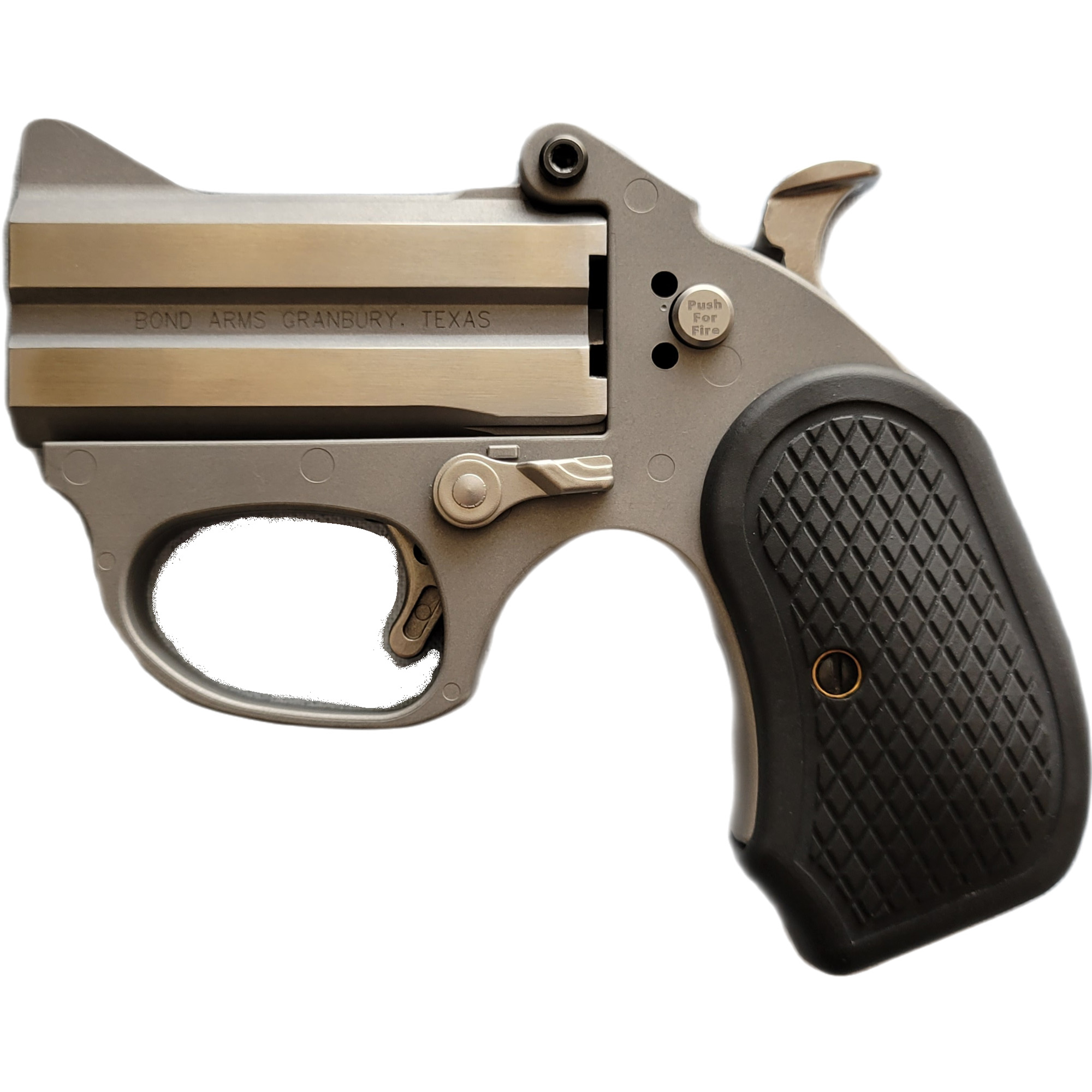 Bond Arms BAHB Honey B  22 LR 2rd Shot 3" Matte Stainless Steel Frame Black Extended B6 Resin Grips