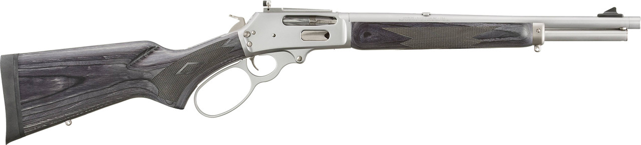 Marlin 70506 336 Trapper Full Size 30-30 Win 5+1 16.17" Satin Steel Threaded Barrel, Satin Stainless Steel Receiver, Fixed Black Laminate Stock