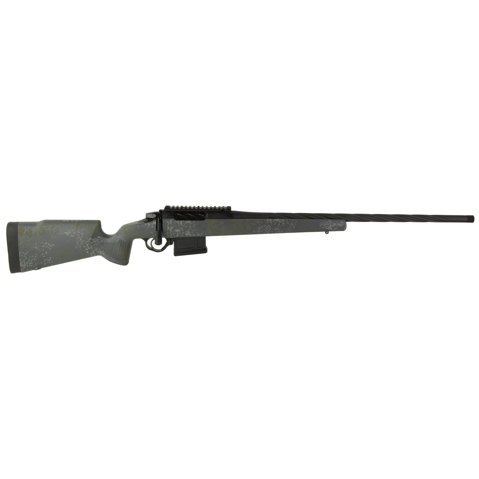 Seekins Precision 0011710117MS Havak PH2 Full Size 308 Win 5+1 2" Charcoal Gray Fluted/Threaded Barrel, Black Picatinny Rail Stainless Steel Receiver, Mountain Shadow Camo Fixed Synthetic Stock