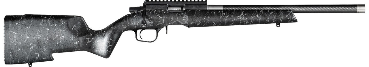 Christensen Arms 8011201200 Ranger  22 WMR 9+1 18" Carbon Fiber/Threaded Barrel, Black Anodized Finish, Black with Gray Webbing Stock