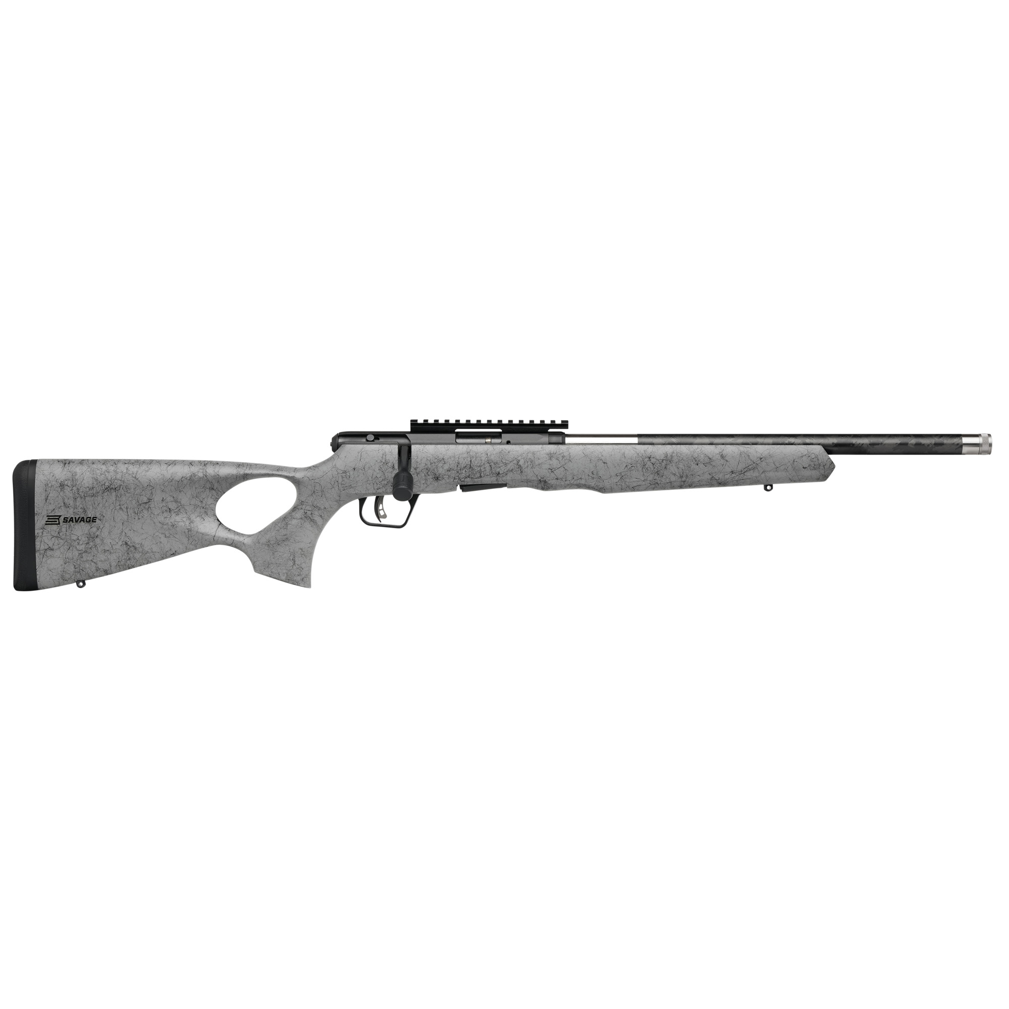 Savage B22 TimberLite 22 WMR 18 inch 10 Round Grey Stock/Webbing