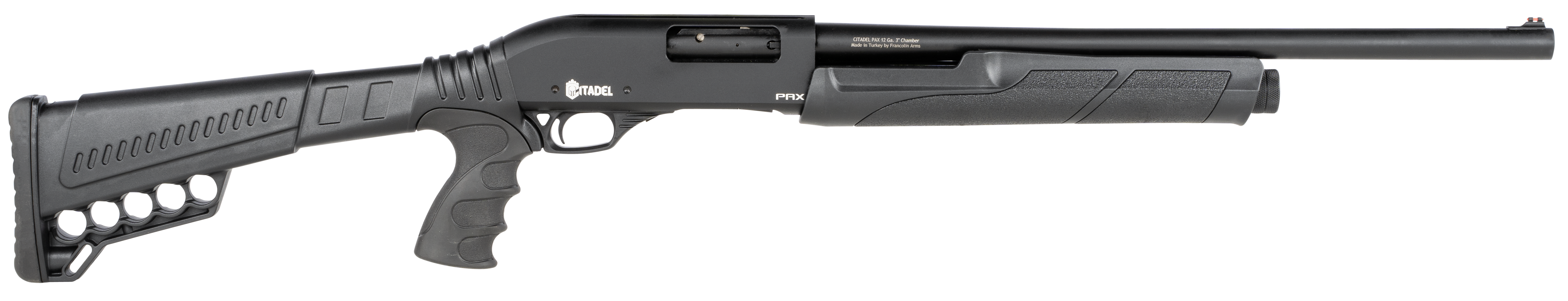 Citadel CDP Force Tactical Pump, 12GA, 20in. Barrel, 3rd, Synth. Pistol Grip Stock - Black (FRPAX1220)