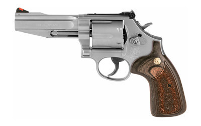 Smith & Wesson, 686 Ssr Pro Performance Center, .357 Magnum, 4 inch Barrel, 6 Rounds, Stainless Steel, Wood Grips