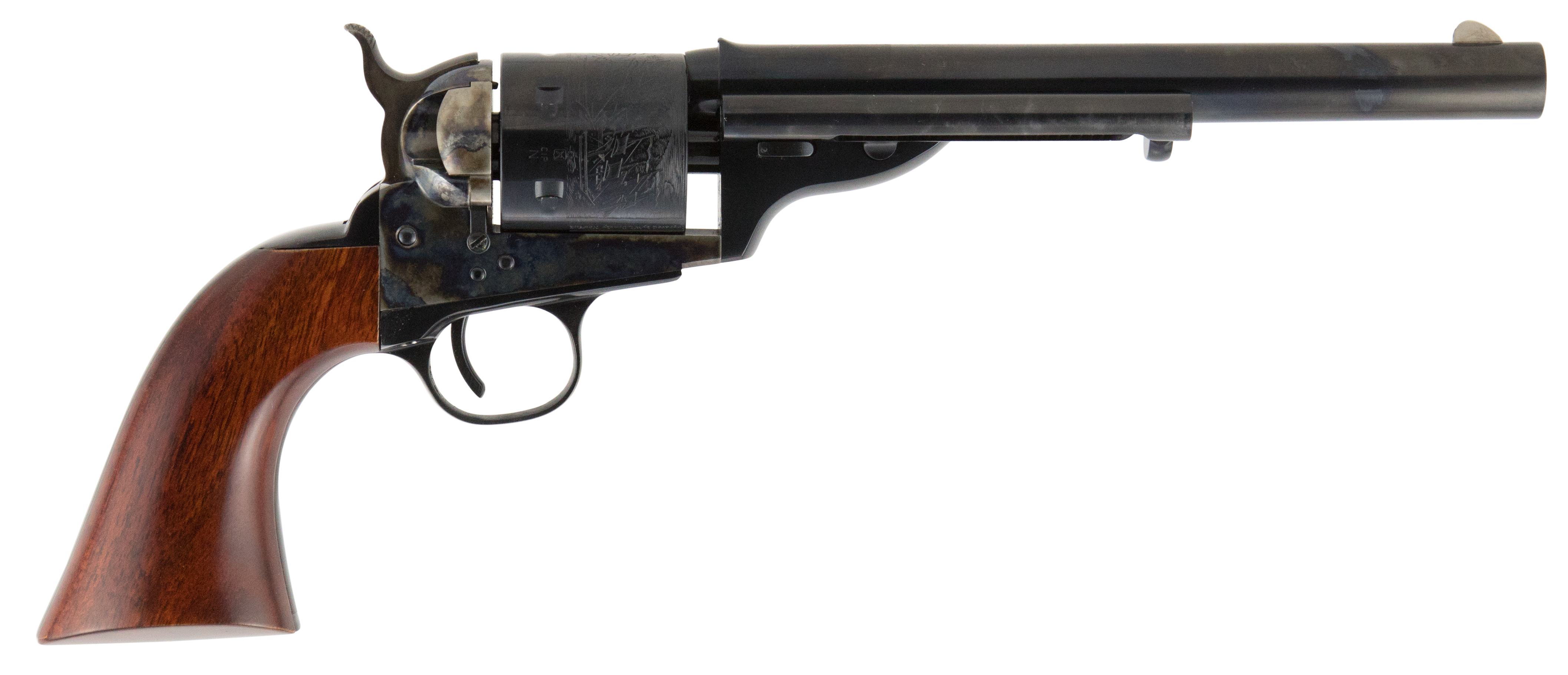 Cimarron Open Top 1872 Army 45 Lc 7.5in 6rd Blued Color Case Hardened Walnut