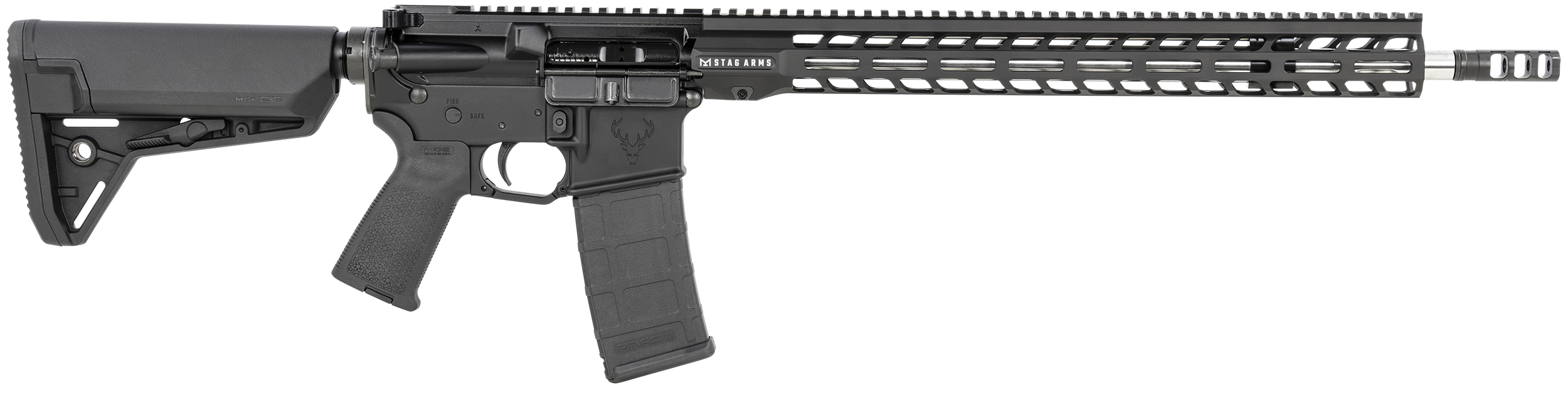 Stag Arms 15000611 Stag 15 3Gun Elite 5.56x45mm NATO 18" 30+1 Black Hard Coat Anodized Rec Black Adjustable Magpul SL-S Stock Black Magpul MOE Grip