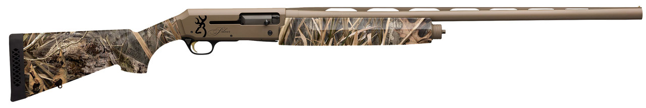 Browning Silver Field 12 Gauge 28 Inch 4 Rounds Flat Dark Earth Cerakote Mossy Oak Shadow Grass Habitat