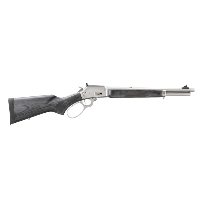 Marlin  1894 Trapper Full Size 44 Special/44 Rem Mag 8+1/9+1 16.10" Satin Threaded Barrel, Satin Stainless Steel Receiver, Fixed Black Laminate Stock