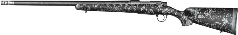 Christensen Arms 8010612700 Ridgeline FFT Full Size 22-250 Rem 4+1, 20" Stainless Steel Threaded Barrel, Stainless Aluminum Receiver, Black w/Gray Accents Fixed Sporter w/Flash Forged Technology Stock