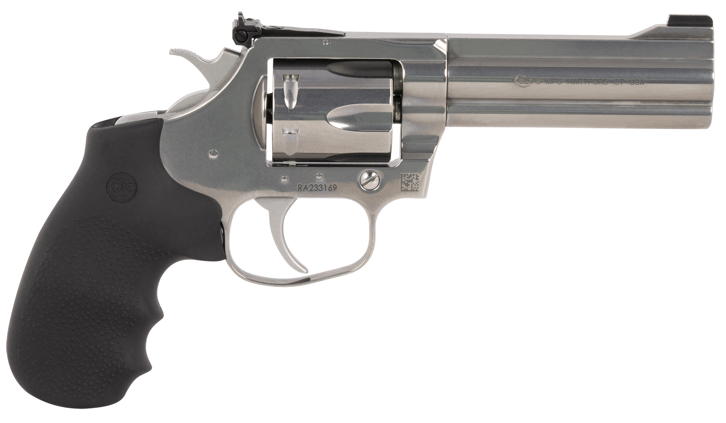 Colt King Cobra 357 Magnum 4.25in 6 Shot Brushed Stainless Hogue Rubber