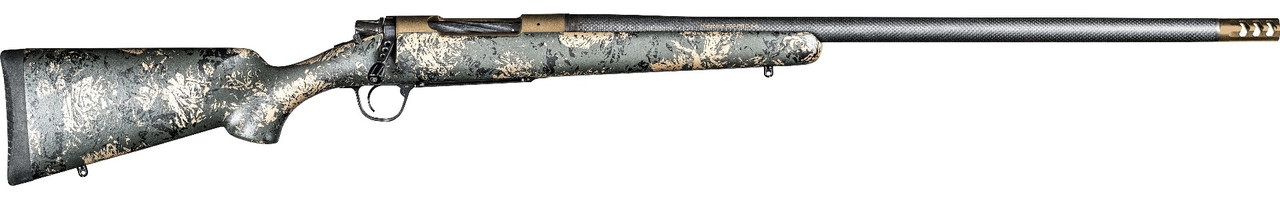 Christensen Arms 8010620000 Ridgeline FFT 300 Win Mag 3+1 22" Carbon Fiber/Threaded Barrel, Burnt Bronze Cerakote, Green with Black/Tan Accents Stock