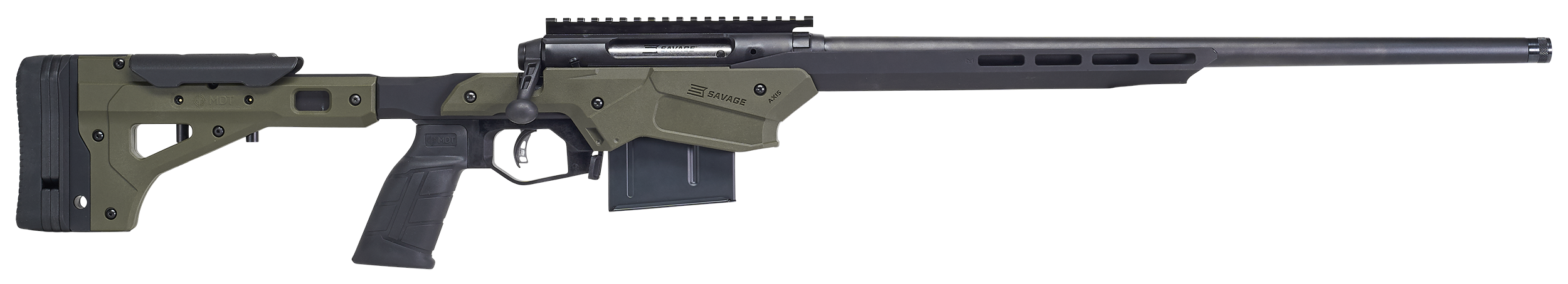 Savage Axis II Precision 30-06 Springfield 22 Inch 5 Round OD Green MDT Chassis