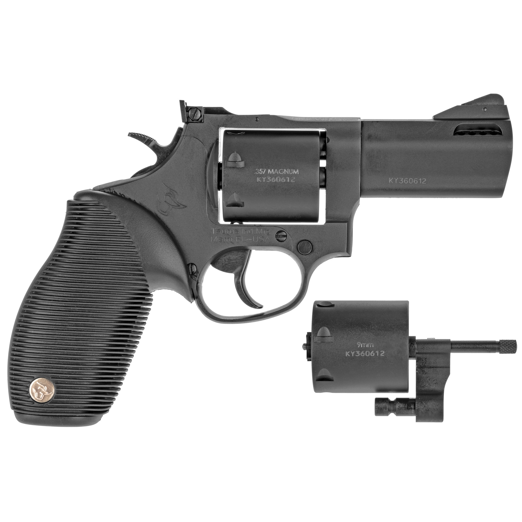 Taurus 692 Revolver - Black | 357 Mag / 38 Spl +P / 9mm | 3" Barrel | 7rd | Rubber Grip