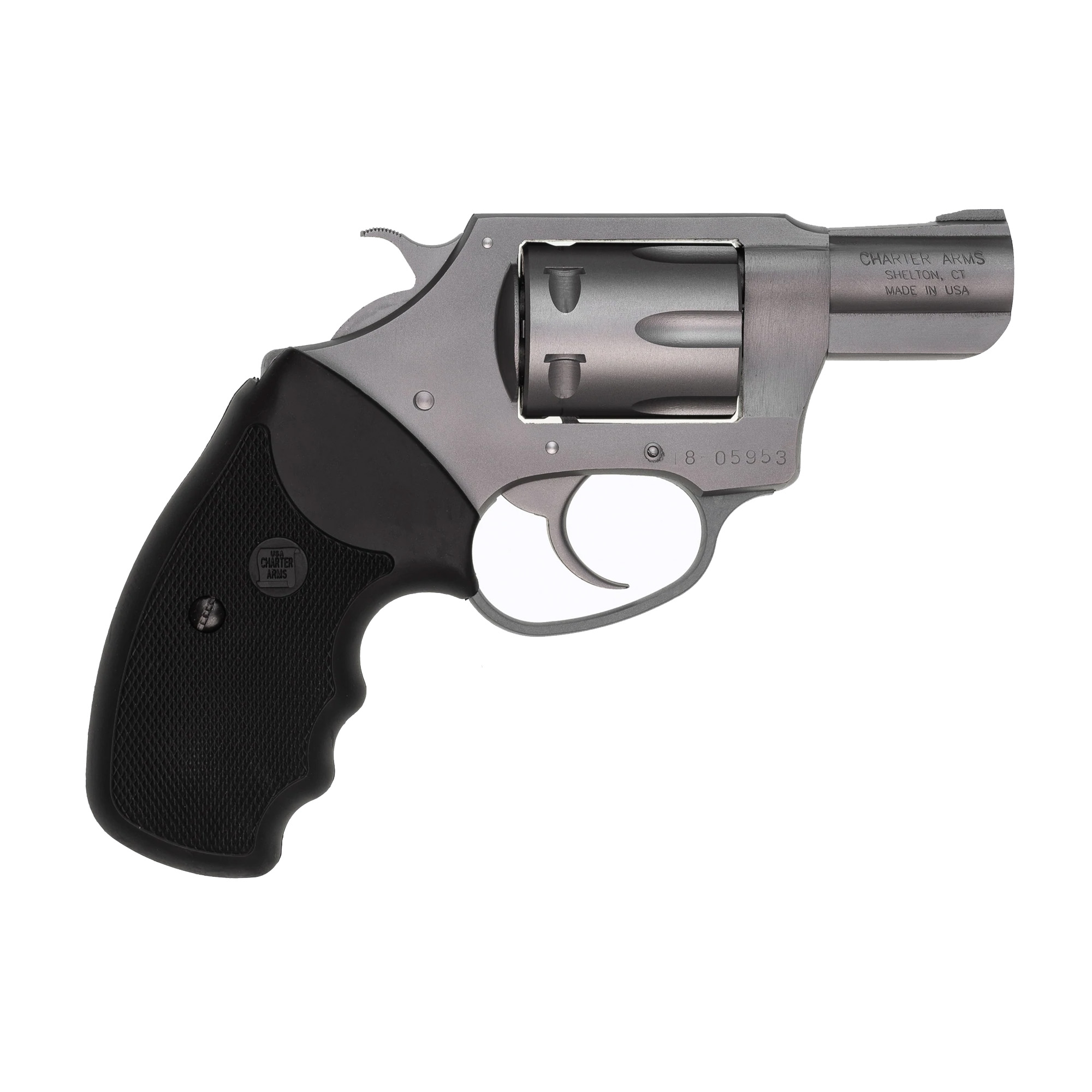 Charter Arms Pathfinder Revolver 22 LR Stainless Full Grip Single Shot 2 in. 8 rd.