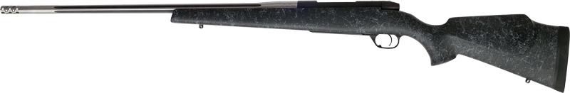 Weatherby Mark V Accumark 257 Weatherby Magnum 26 Inch Barrel 3 Rounds Graphite Cerakote Gray Webbed Monte Carlo Stock
