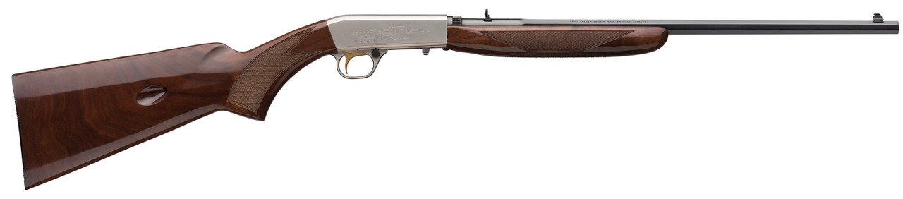 Browning Sa-22 22 Long Rifle 19.375 in 11+1 Satin Nickel Blued Gloss Walnut
