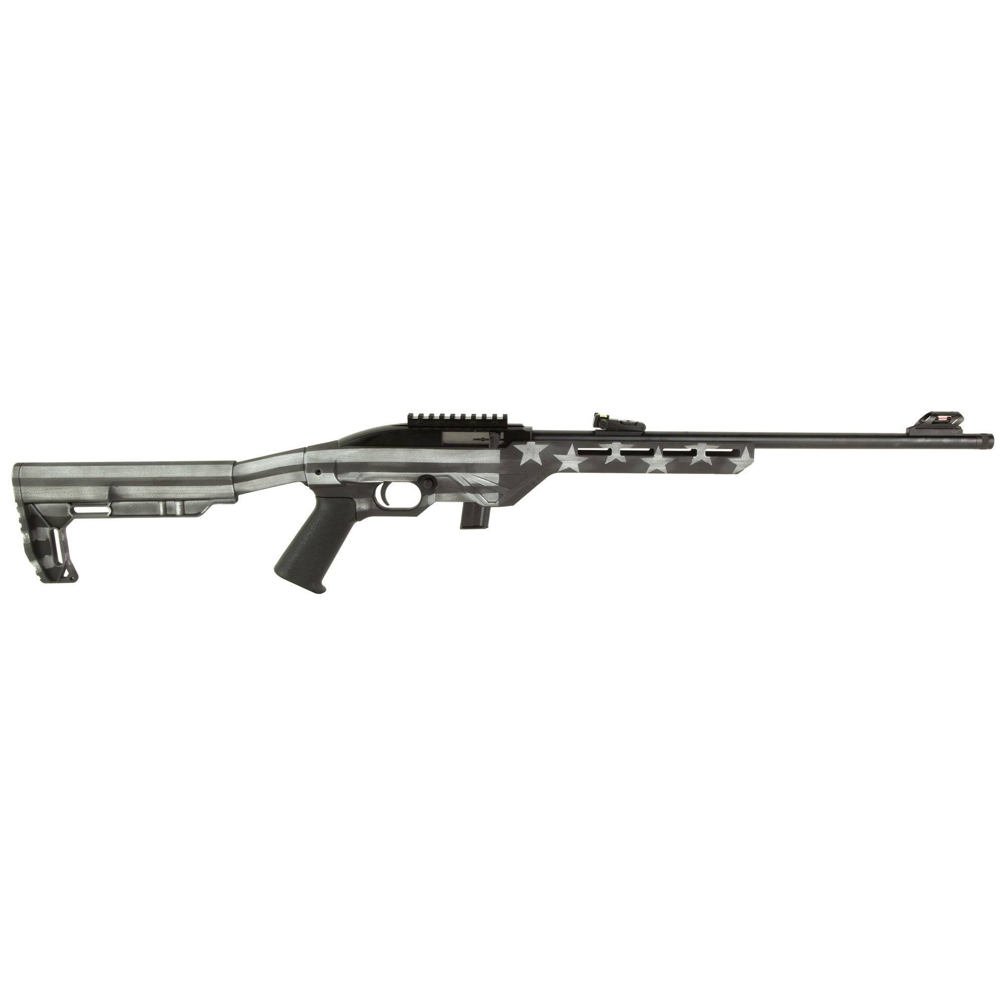Citadel CIT22LRBUSG Trakr  22 LR 10+1 18" Blued Steel Threaded Barrel & Receiver, Gray Flag Synthetic Stock