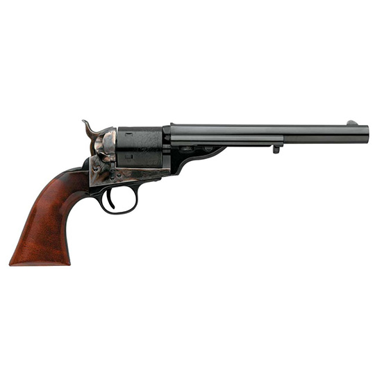 Taylors & Company 550718 1860 Open-Top 45 Colt (LC) Caliber with 7.50" Blued Finish Barrel, 6rd Capacity Blued Finish Cylinder, Color Case Hardened Finish Steel Frame & Walnut Army Size Grip